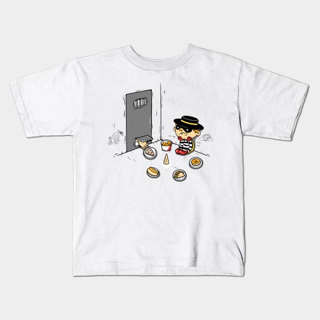 No Burgers for Burglar Kids T-Shirt by Made With Awesome